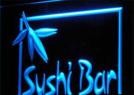 OPEN Sushi Bar Cafe Restaurant LED Light Sign